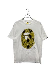 A BATHING APE（アベイシングエイプ）の古着「BAPE CARD BIG APE HEAD TEE」｜ホワイト