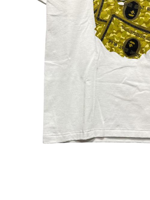 A BATHING APE（アベイシングエイプ）A BATHING APE (アベイシングエイプ) BAPE CARD BIG APE HEAD TEE ホワイト サイズ:XLの古着・服飾アイテム