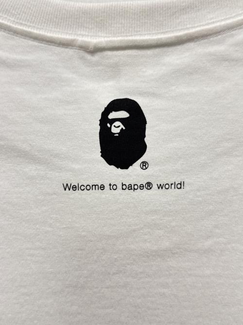 A BATHING APE（アベイシングエイプ）A BATHING APE (アベイシングエイプ) BAPE CARD BIG APE HEAD TEE ホワイト サイズ:XLの古着・服飾アイテム