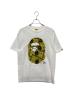 A BATHING APE（アベイシングエイプ）の古着「BAPE CARD BIG APE HEAD TEE」｜ホワイト