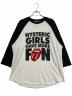 Hysteric Glamour（ヒステリックグラマー）の古着「HAVE MORE FUN 七分袖Tシャツ」｜ホワイト×ブラック