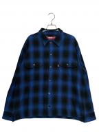 HIDE AND SEEKハイドアンドシーク）の古着「Ombre Check L/S Shirt」｜ブルー