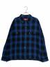 HIDE AND SEEK（ハイドアンドシーク）の古着「Ombre Check L/S Shirt」｜ブルー