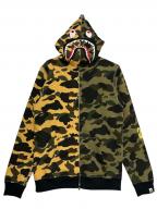 A BATHING APEアベイシングエイプ）の古着「SHARK HOODIE ITEMS」｜オリーブ