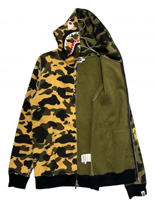 A BATHING APE（アベイシングエイプ）A BATHING APE (アベイシングエイプ) SHARK HOODIE ITEMS オリーブ サイズ:Sの古着・服飾アイテム