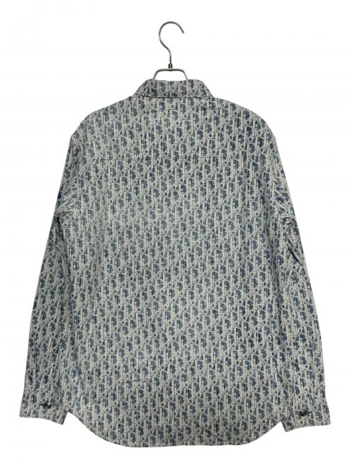Dior（ディオール）Dior (ディオール) オブリーク カスリ コットンデニム ブルー×ホワイト サイズ:38の古着・服飾アイテム