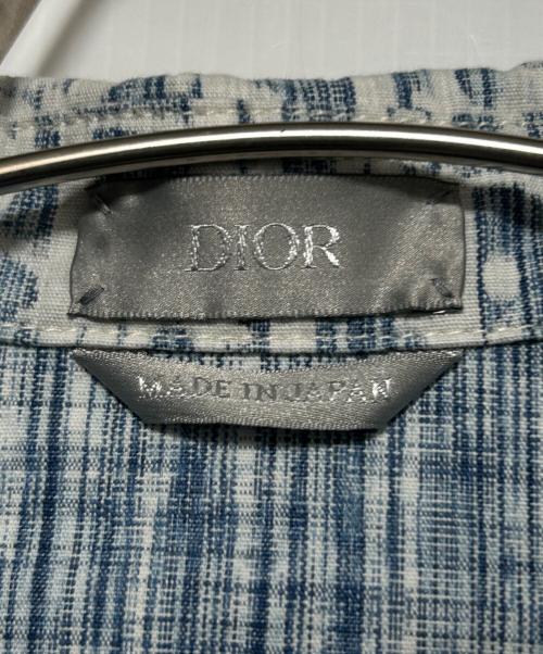 Dior（ディオール）Dior (ディオール) オブリーク カスリ コットンデニム ブルー×ホワイト サイズ:38の古着・服飾アイテム