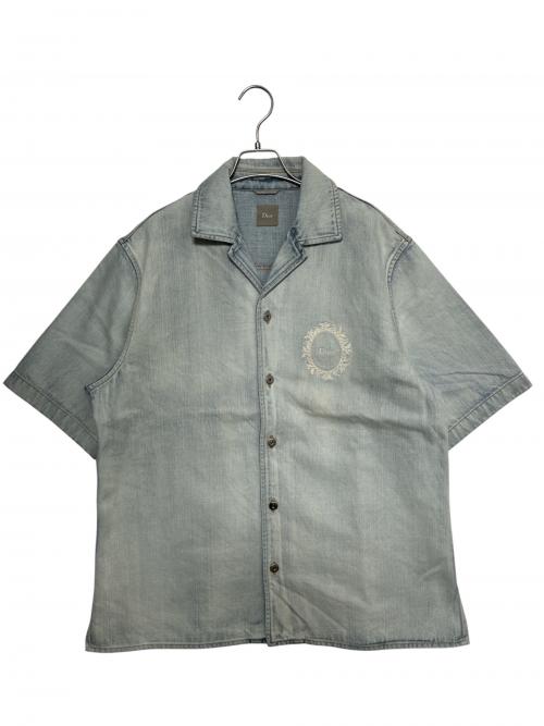Dior（ディオール）DIOR (ディオール) コットンツイル ショートスリーブシャツ スカイブルー サイズ:Lの古着・服飾アイテム