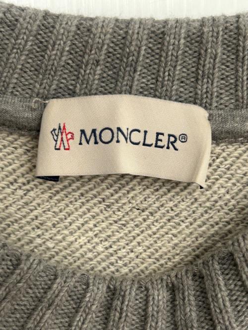 MONCLER（モンクレール）MONCLER (モンクレール) OFFWHITE (オフホワイト) スウェット グレー サイズ:Mの古着・服飾アイテム
