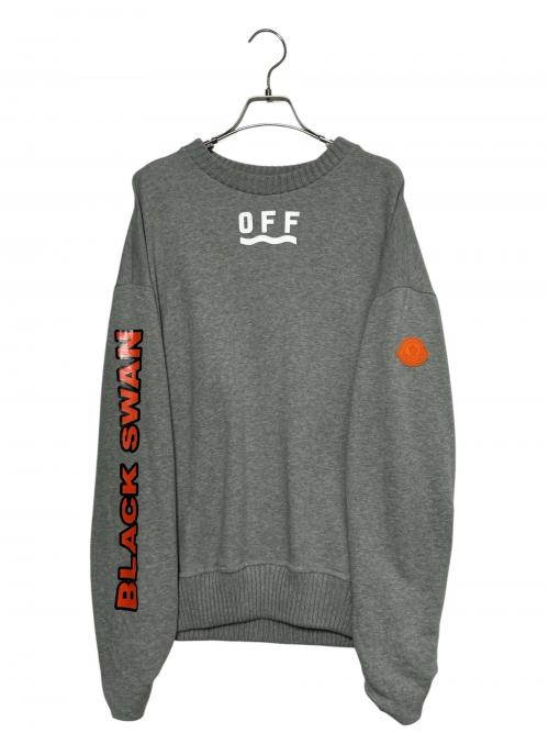 MONCLER（モンクレール）MONCLER (モンクレール) OFFWHITE (オフホワイト) スウェット グレー サイズ:Mの古着・服飾アイテム