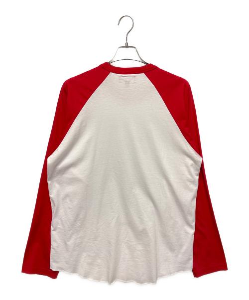 SUPREME（シュプリーム）SUPREME (シュプリーム) 26FW Larry Clark Sequin Raglan L/S Top ホワイト×レッド サイズ:Lの古着・服飾アイテム