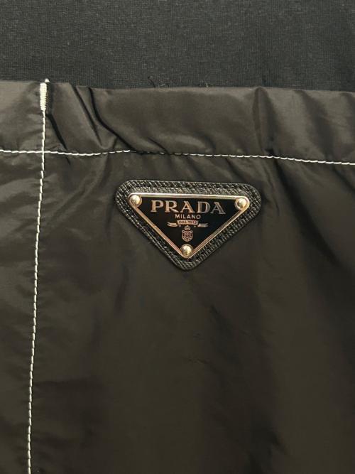 PRADA（プラダ）PRADA (プラダ) 22SS トライアングルプレートナイロンポケットオーバーサイズ半袖Tシャツ ブラック サイズ:XSの古着・服飾アイテム