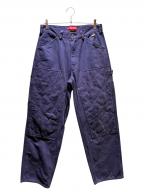 SUPREME×b.b.Simonシュプリーム×ビービーサイモン）の古着「Quilted Double Knee Painter Pant」｜ブルー