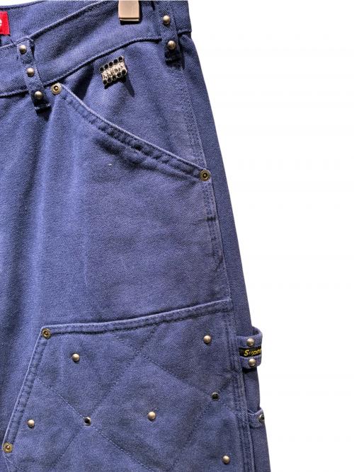 SUPREME（シュプリーム）SUPREME (シュプリーム) b.b.Simon (ビービーサイモン) Quilted Double Knee Painter Pant ブルー サイズ:30の古着・服飾アイテム