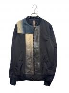 DRKSHDWダークシャドウ）の古着「Patchwork Bomber Jacket」｜ブラック