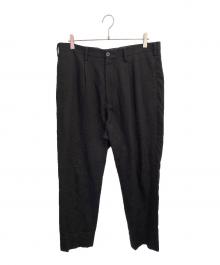 Yohji Yamamoto pour homme（ヨウジヤマモト プールオム）の古着「レース刺繍スラックス」｜ブラック