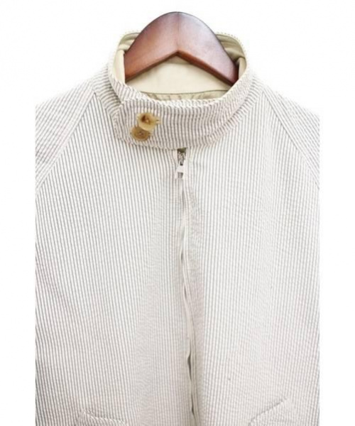 LOUIS VUITTON（ルイ ヴィトン）LOUIS VUITTON (ルイ・ヴィトン) レザー切替シアサッカージャケット サイズ:52の古着・服飾アイテム