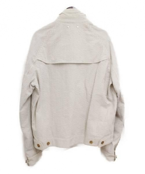 LOUIS VUITTON（ルイ ヴィトン）LOUIS VUITTON (ルイ・ヴィトン) レザー切替シアサッカージャケット サイズ:52の古着・服飾アイテム