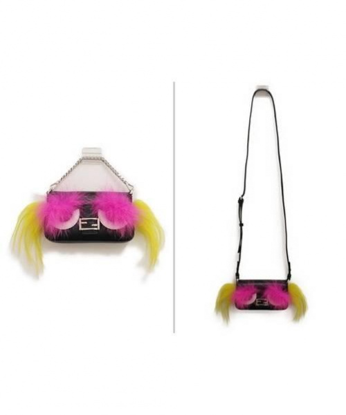 FENDI（フェンディ）FENDI (フェンディ) ミニショルダーバッグ ブラック マイクロバケット レザーの古着・服飾アイテム