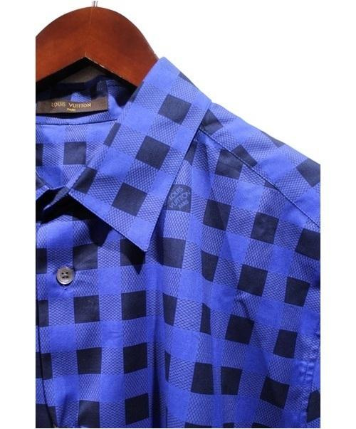LOUIS VUITTON（ルイ ヴィトン）LOUIS VUITTON (ルイ・ヴィトン) マサイチェックシャツ ブルー サイズ:XL 未使用品の古着・服飾アイテム