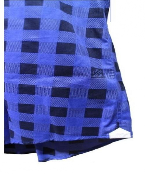 LOUIS VUITTON（ルイ ヴィトン）LOUIS VUITTON (ルイ・ヴィトン) マサイチェックシャツ ブルー サイズ:XL 未使用品の古着・服飾アイテム