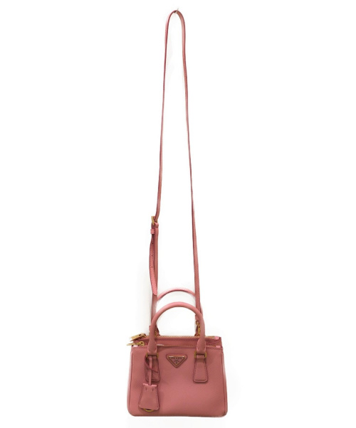 PRADA（プラダ）PRADA (プラダ) 2WAYショルダーバッグ ピンク 未使用品 サフィアーノの古着・服飾アイテム
