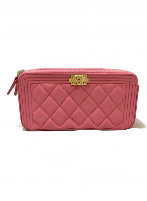 CHANEL（シャネル）CHANEL (シャネル) チェーンショルダーバッグ ピンク サイズ:- ボーイシャネルの古着・服飾アイテム