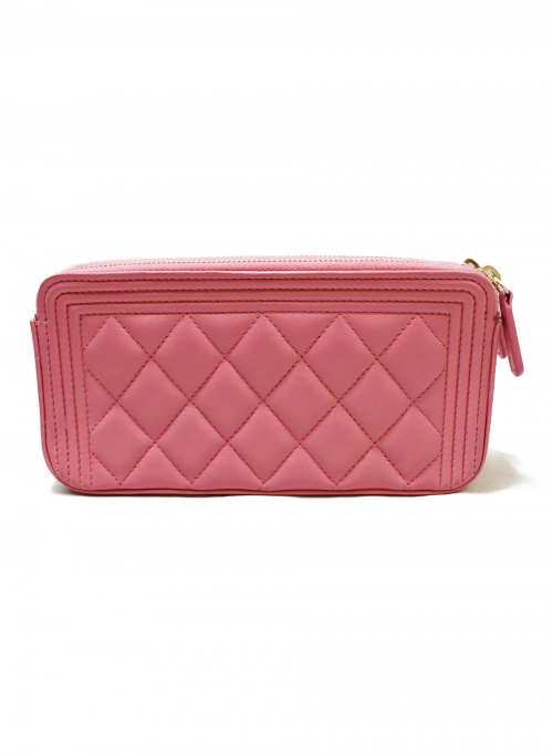 CHANEL（シャネル）CHANEL (シャネル) チェーンショルダーバッグ ピンク サイズ:- ボーイシャネルの古着・服飾アイテム