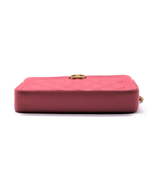 CHANEL（シャネル）CHANEL (シャネル) チェーンショルダーバッグ ピンク サイズ:- ボーイシャネルの古着・服飾アイテム