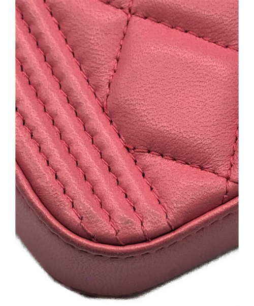 CHANEL（シャネル）CHANEL (シャネル) チェーンショルダーバッグ ピンク サイズ:- ボーイシャネルの古着・服飾アイテム