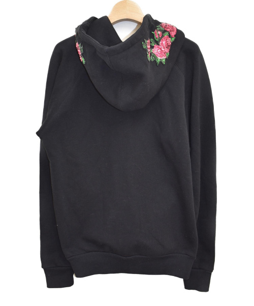GUCCI（グッチ）GUCCI (グッチ) スパンコールタイガー装飾フーディー ブラック サイズ:XSの古着・服飾アイテム