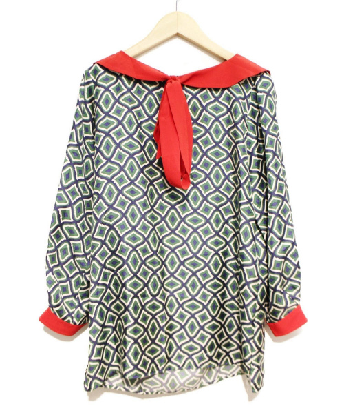 GUCCI（グッチ）GUCCI (グッチ) プルオーバーブラウス グリーン サイズ:40 未使用品の古着・服飾アイテム