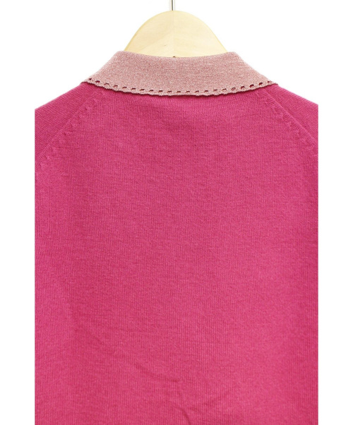 GUCCI（グッチ）GUCCI (グッチ) GGボタンカーディガン ショッキングピンク サイズ:Sの古着・服飾アイテム