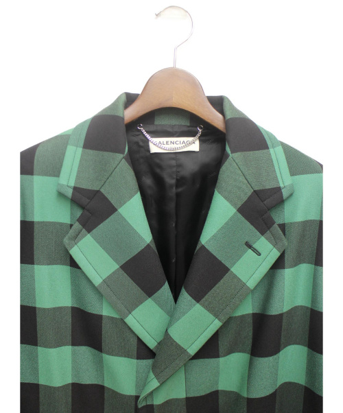 BALENCIAGA（バレンシアガ）BALENCIAGA (バレンシアガ) Godfather/ブロックチェックコート サイズ:34の古着・服飾アイテム