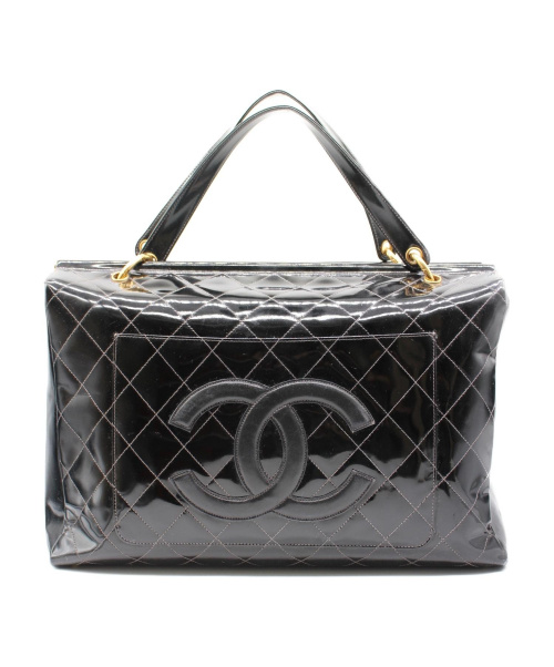 CHANEL（シャネル）CHANEL (シャネル) キルティングトートバッグ ブラック 4834055の古着・服飾アイテム