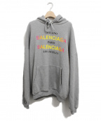 BALENCIAGAバレンシアガ）の古着「シティロゴプルオーバーパーカー」｜グレー