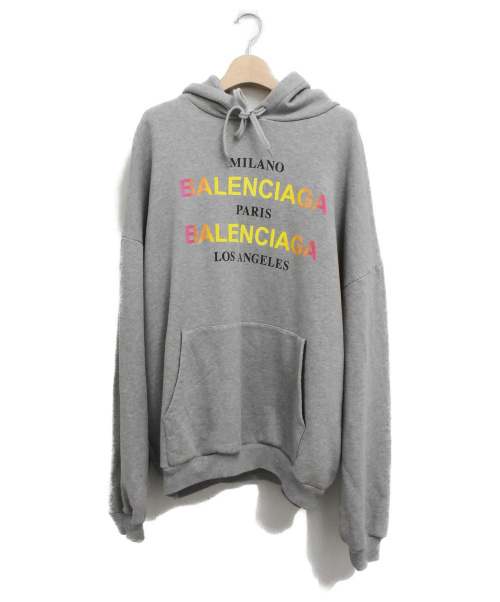 BALENCIAGA（バレンシアガ）BALENCIAGA (バレンシアガ) シティロゴプルオーバーパーカー サイズ:XSの古着・服飾アイテム