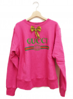 GUCCIグッチ）の古着「リボン付きスウェット」｜ショッキングピンク