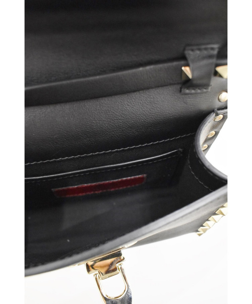 VALENTINO（ヴァレンティノ）VALENTINO (バレンチノ) ロックスタッズミニショルダーバッグ ブラック サイズ:-の古着・服飾アイテム