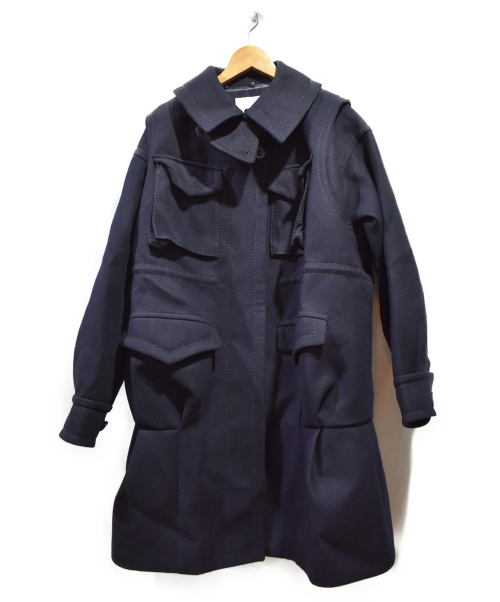 sacai（サカイ）sacai (サカイ) ファー付きウールコート サイズ:2の古着・服飾アイテム