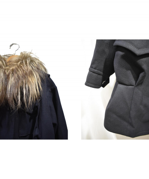 sacai（サカイ）sacai (サカイ) ファー付きウールコート サイズ:2の古着・服飾アイテム