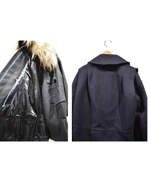 sacai（サカイ）sacai (サカイ) ファー付きウールコート サイズ:2の古着・服飾アイテム