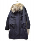 sacai（サカイ）の古着「ファー付きウールコート」｜ネイビー