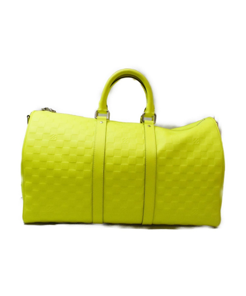 LOUIS VUITTON（ルイ ヴィトン）LOUIS VUITTON (ルイヴィトン) キーポルバンドリエール45 ライムイエロー サイズ:45 ダミエ N41244 レザーの古着・服飾アイテム