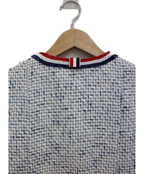 Thom Browne（トムブラウン）Thom Browne (トムブラウン) ノーカラーツイードジャケット サイズ:38の古着・服飾アイテム