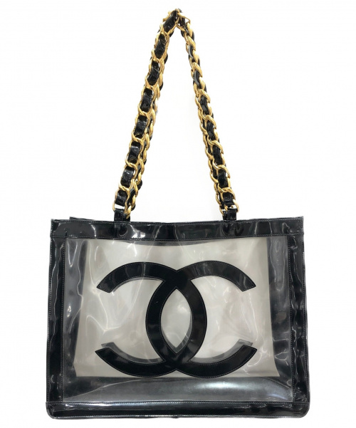 CHANEL（シャネル）CHANEL (シャネル) クリアトートバッグ ブラック サイズ:-の古着・服飾アイテム