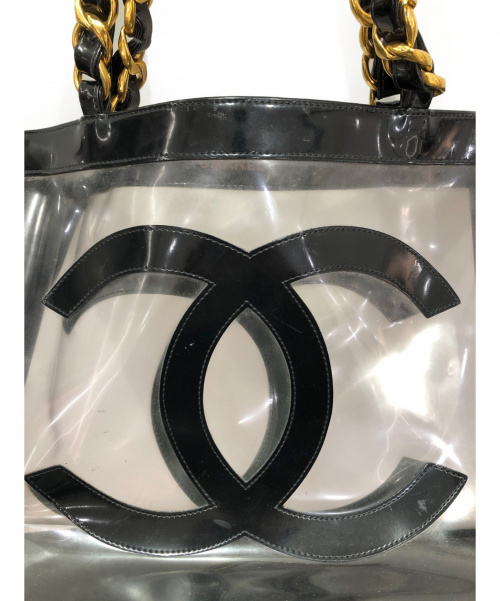 CHANEL（シャネル）CHANEL (シャネル) クリアトートバッグ ブラック サイズ:-の古着・服飾アイテム