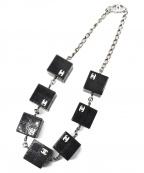 CHANELシャネル）の古着「キューブネックレス」｜ブラック
