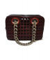 PRADA (プラダ) パンチングチェーントートバッグ ボルドー×ブラック 1BB017 117：39800円