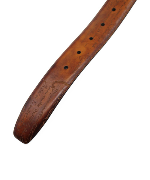 Berluti（ベルルッティ）Berluti (ベルルッティ) カリグラフィベルト ブラウン サイズ:100/40の古着・服飾アイテム